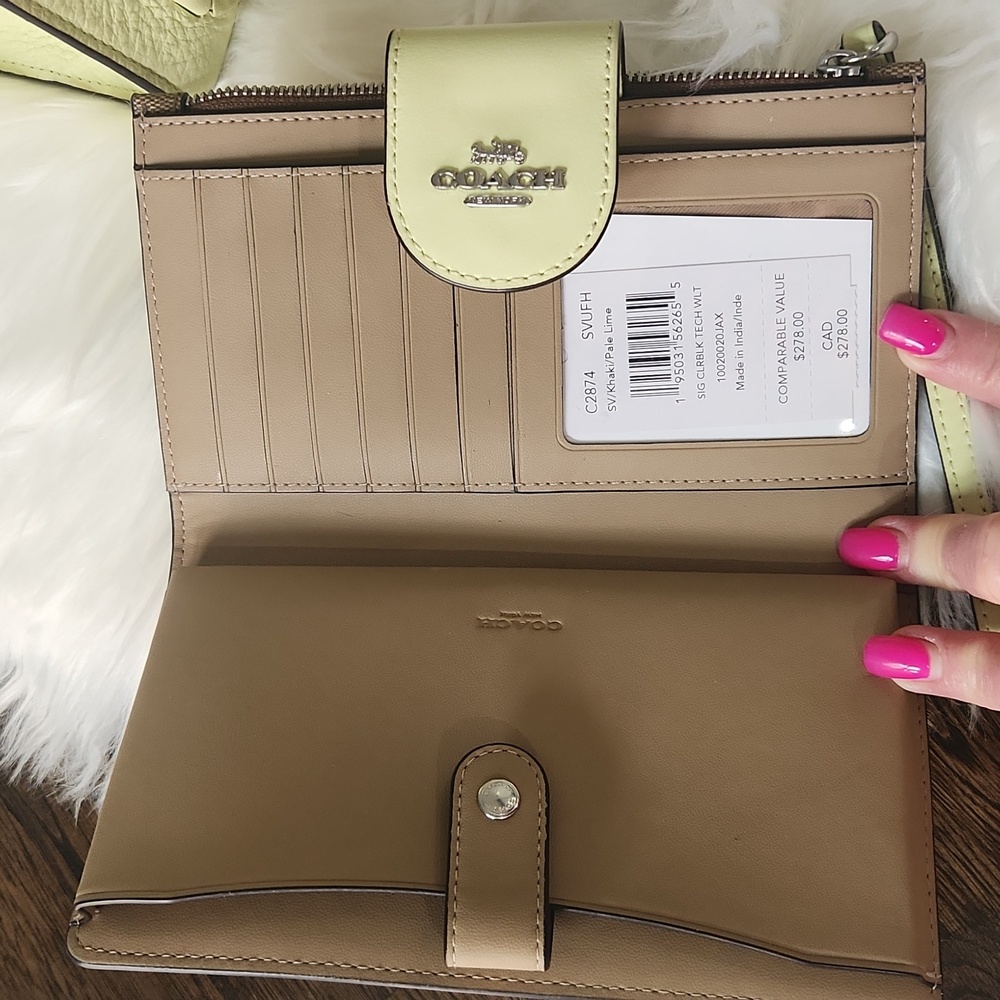 NWT. Coach Lane whipstitch shoulder bag and accessories - Picture 5 of 16
